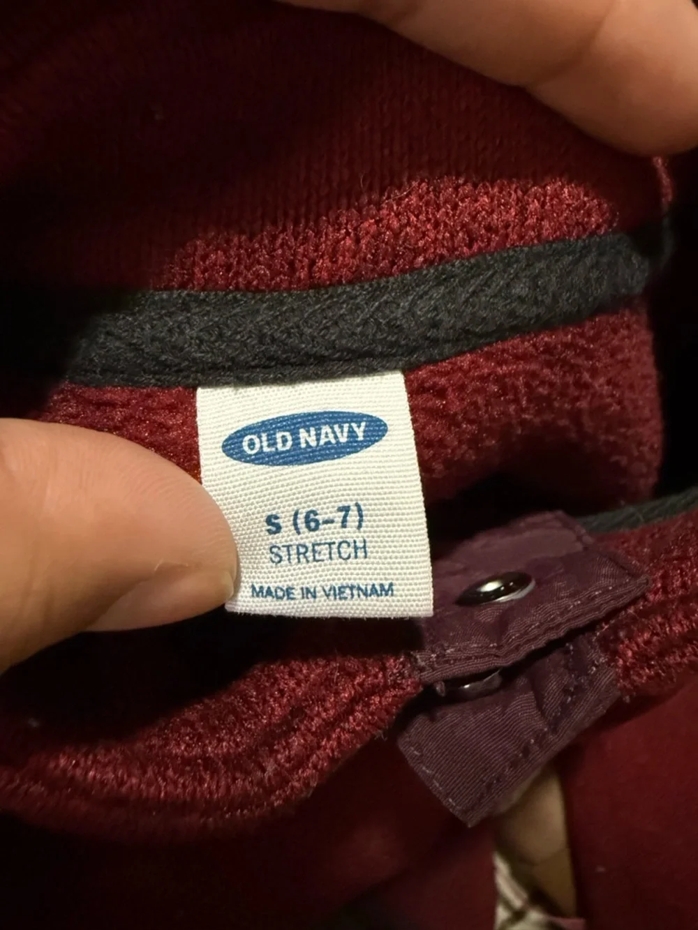 Old Navy Men's Burgundy Zip-Front Mock Neck Sweater